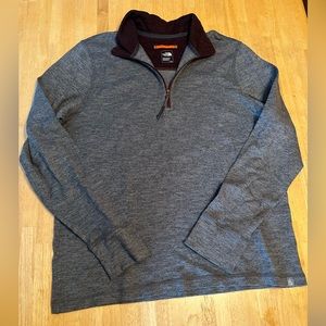 North Face Mens Large Sweater 1/4 Zip Pullover Fleece Sweatshirt Outdoor LikeNew
